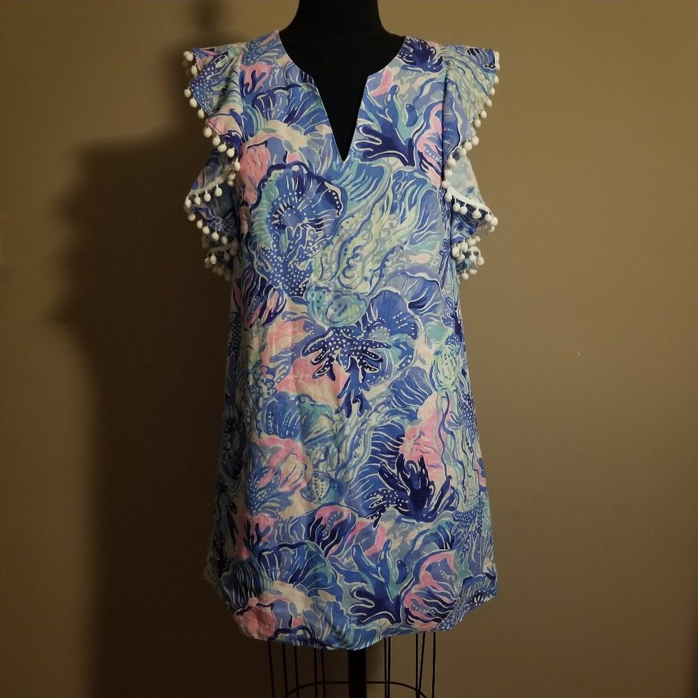 Lilly Pulitzer Linen Pom Pom Dress
